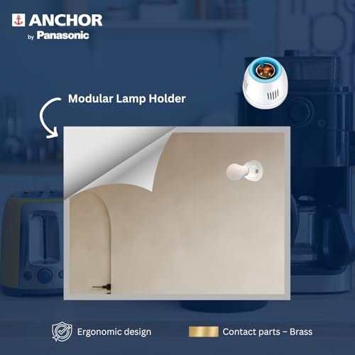 Anchor by Panasonic 6A Batten Lamp Holder fancy type 240V (White, Pack of 5) - Image 3