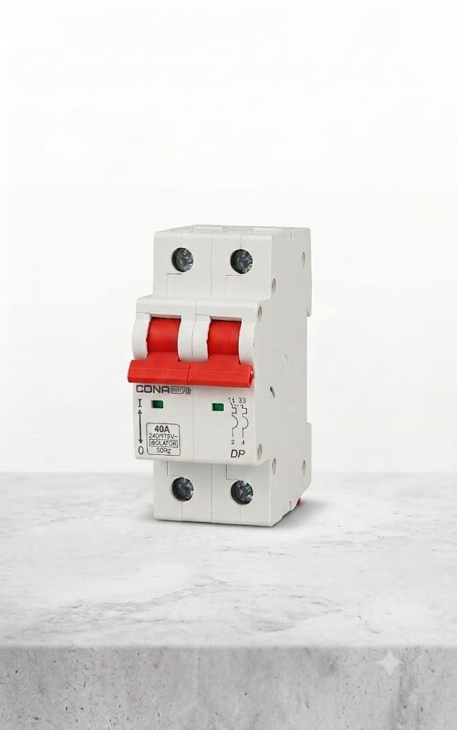 CONA SMYLE SAFETRIP 40A DOUBLE POLE ISOLATOR