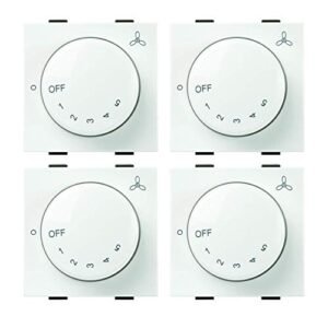 Anchor by Panasonic Roma Plus Modular Polycarbonate 2m 100W Fan Regulator (White, Pack of 4)