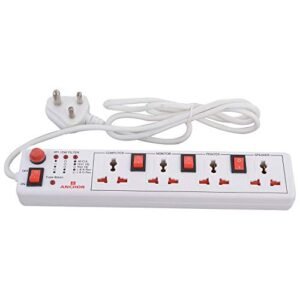 Anchor 4 Socket 4 Switch Spike Protector Surge Guard (4 Meter Wire)