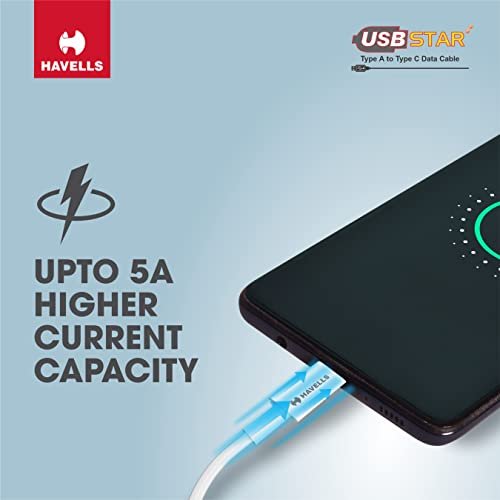 Havells USB Star- Type A to Type C Data Cable 65W, 5A - Image 3