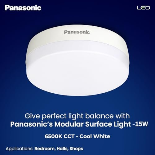 Panasonic 15W LED Round Downlight for Ceiling | Twist & Fit Round LED Modular Surface Ceiling Light for Home & Hall (Cool White,PDLM22157-4) - Image 6