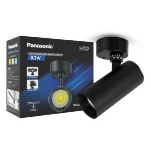 Panasonic 10 Watts LED Round Surface Spot Light, Water and dust Proof Cylindrical Shape Aluminum Spot Light, 30000+ Burning Hrs, 2 Yr Warranty, Warm White