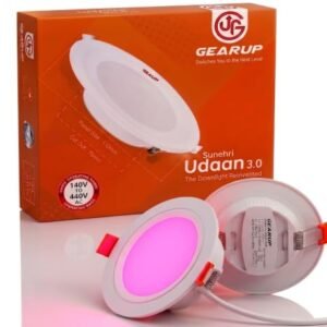 GearUp 7W LED Downlight | Pink | Built-in 4kV Surge Protection | Energy Efficient Ceiling Recessed Light for Home & Office (Pack of 10)