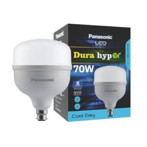 Panasonic Dura Hyper 70W LED Bulb, High Wattage Energy Saving Bulb, B22 Base, High Lumen Per Watt - 100 Lm/W, Bright Cool Light for Parking, Retail Shops, Showrooms, Indoor Use, Outdoor Use (6500K)