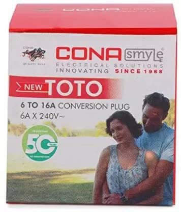 Cona Smyle Toto 6A to 16A Conversion Plug (White) (Pack of 3) - Image 5