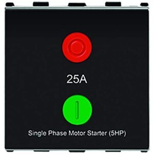 Anchor by Panasonic 66025B Roma Urban Plus Modular 2M 20A V0 Grade Polycarbonate One-Way Switch with LED Indicator (Black)