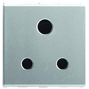 Anchor by Panasonic 66402S Roma Urban Modular 2M 6A V0 Grade Polycarbonate 3Pin Socket ISI (Silver)