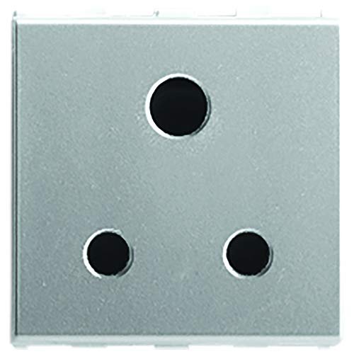 Anchor by Panasonic 66402S Roma Urban Modular 2M 6A V0 Grade Polycarbonate 3Pin Socket ISI (Silver)