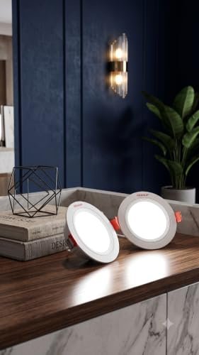 GearUp 7W LED Downlight | RED | Built-in 4kV Surge Protection | Energy Efficient Ceiling Recessed Light for Home & Office (Pack of 10) - Image 4