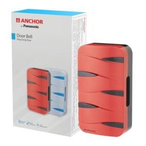 Anchor by Panasonic Ding Dong Door Bells Dual Tone aesthetics for Home (240V,Red)
