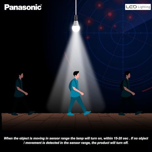 Panasonic 9 Watt Motion Sensor Led B22D Bulb for Home with 3 Mtr Radius Sensor Area, Auto Off After 15 Sec, 1 Yr Warranty - Image 3