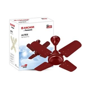 Anchor by Panasonic Altrix 600mm High Speed 4 Blade Fan, Suitable for Kitchen, Veranda, Balcony, Small Room (Ruby) (Pack of 1)