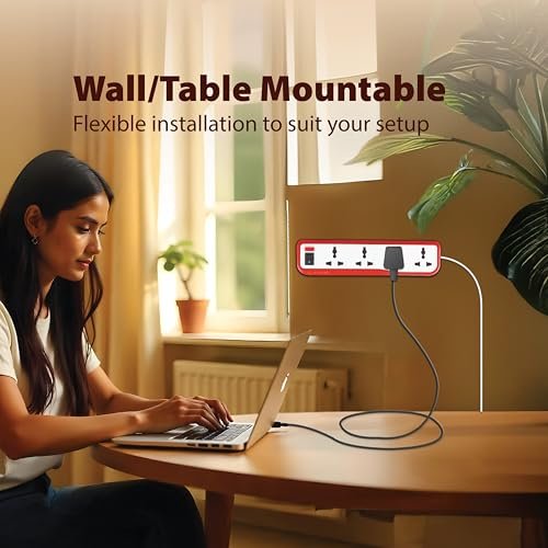 Havells EcoStar 4+1 Extension Board | Overload, Over Current & Over Voltage Protection | 4 Mtr Copper Wire | ISI Certified Wire & Plug | Universal 3 Pin 4 Sockets | LED Indicator | Home & Office Use - Image 7