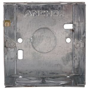Anchor 21780 Metal GI Box Roma 1/2 Module, Silver
