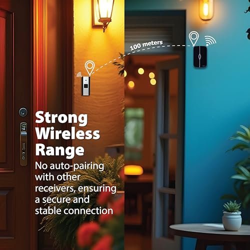 Havells Tango Wireless Digital Doorbell (White & Black), 25 Chime Melodies, 3 Volume Levels, 100m 433.92MHz Open Air Receiver and Transmitter Range,Loved by Users for LED Stylish and Superb Longevity - Image 6