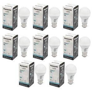 Panasonic 5W B22 LED Cool Day Light Bulb, Pack of 8, (PBUM1033-5W-PK8)
