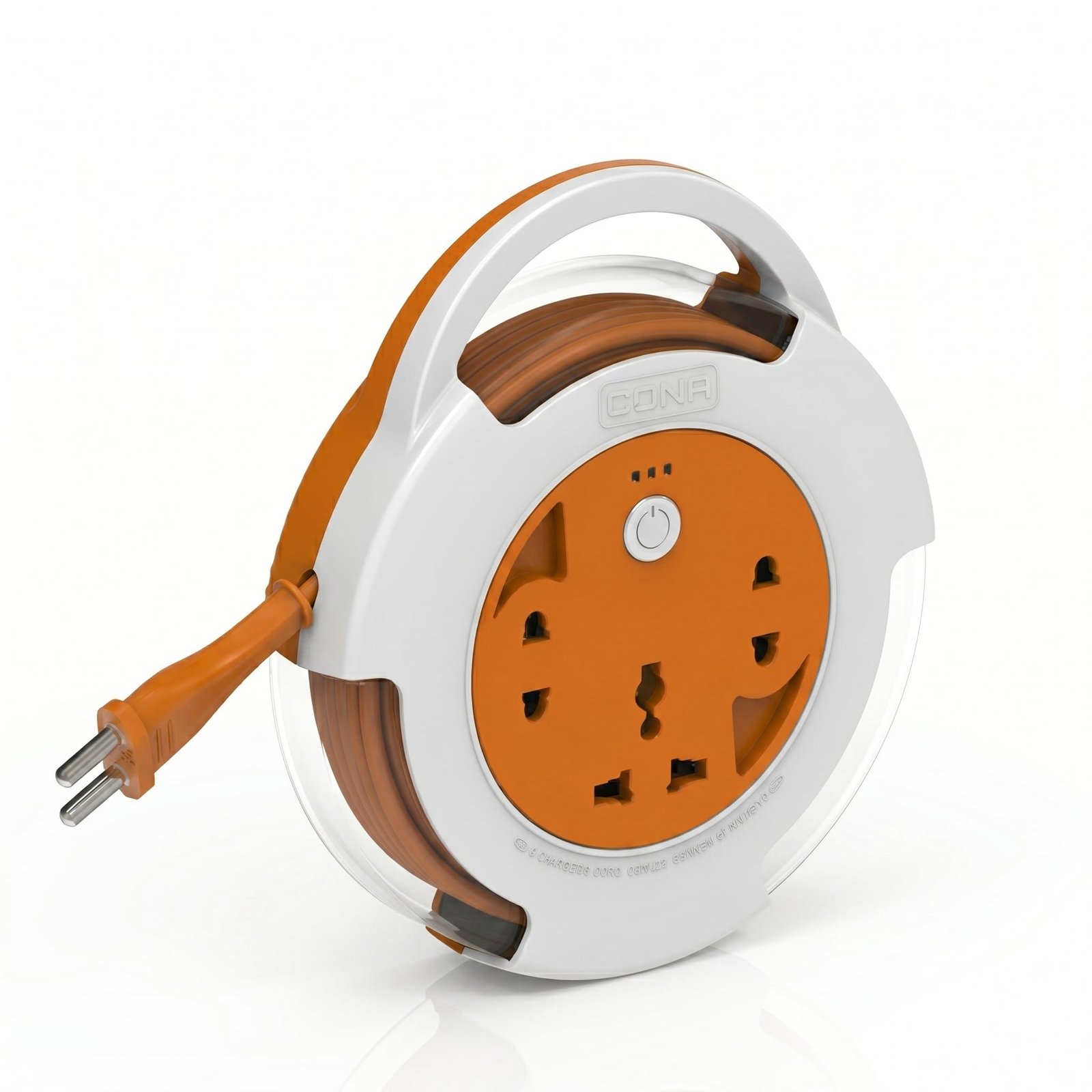 CONA 2 Pin 6 Metre Extension Board with Indicator and Handle | Spike Guard, Wire Multi-Plug Adapter Box, Flex Box, Multi-Purpose 2 Socket