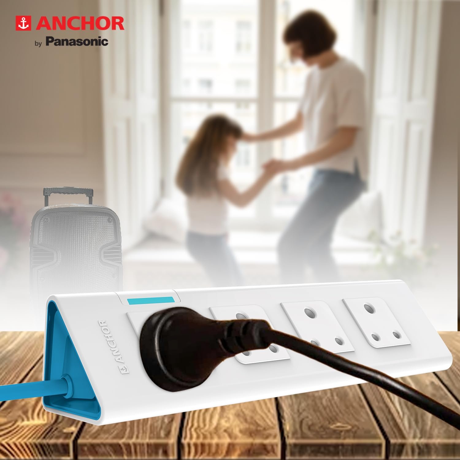 Anchor by Panasonic 4 Way Extension Board Socket with Single Switch | with 1.5 Mtr Extension Cord | Multi Plug for Home Wall, Office (22061) - Image 3