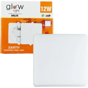 GlowRight 22W Adjustable LED Panel Light, 3 to 5 Inch Cutout, Natural White, Round Slim Concealed Ceiling Light, High Brightness Recessed LED Downlight for Home, Office & Shop