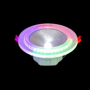 GlowRight 8+8 Rainbow 8W 3-in-1 LED COB Down Light | Modern False Ceiling Lighting | 2-Year Warranty